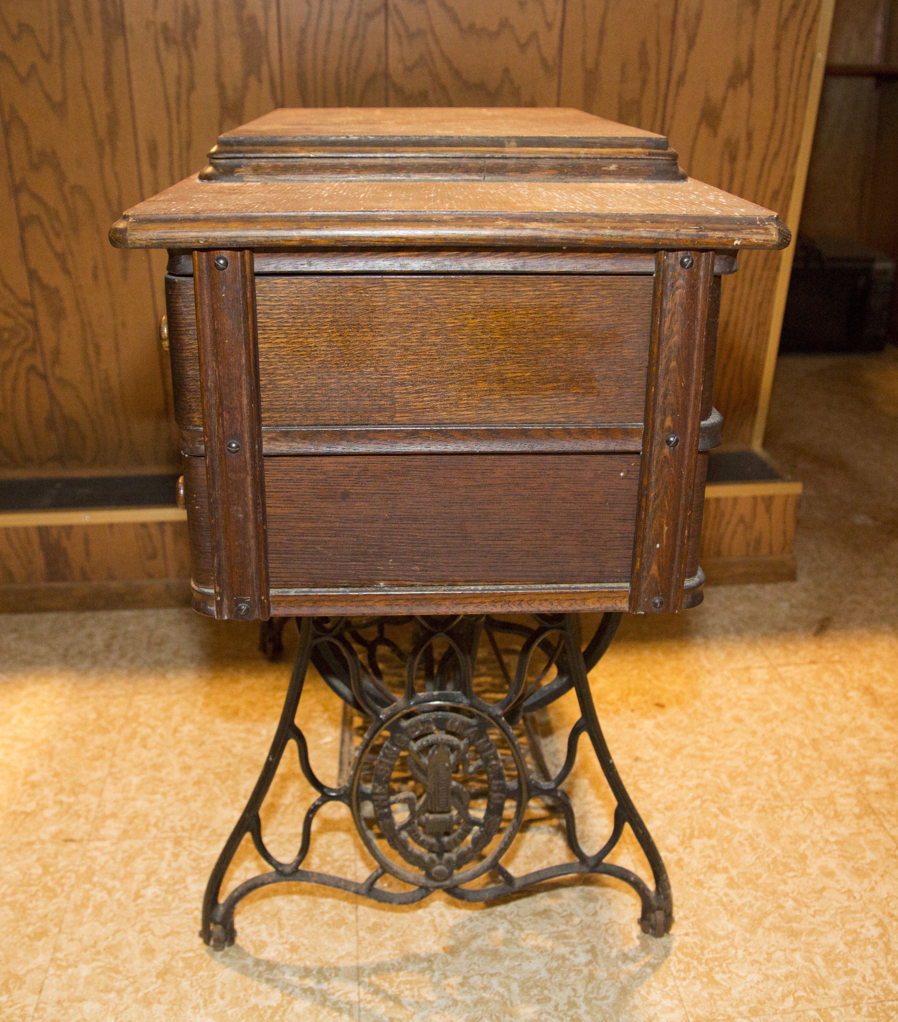 Singer Wrought Iron Treadle Sewing Table EBTH